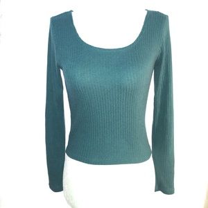 Ribbed Long Sleeve Crop Top